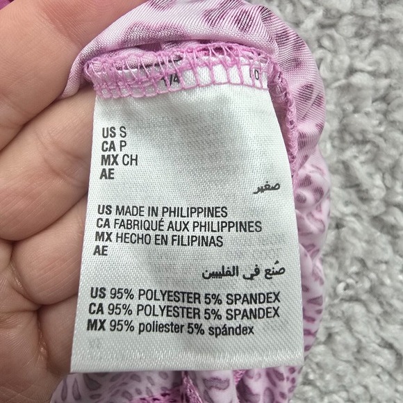 INC International Concepts Top Womens S Pink Animal Print Lace-Up Party Clubwear - Picture 7 of 12